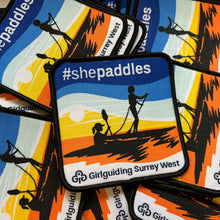 Load image into Gallery viewer, #shepaddles badge