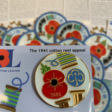 Load image into Gallery viewer, Remembrance Poppy metal badge 2022