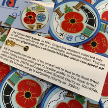 Load image into Gallery viewer, Remembrance Poppy metal badge 2022